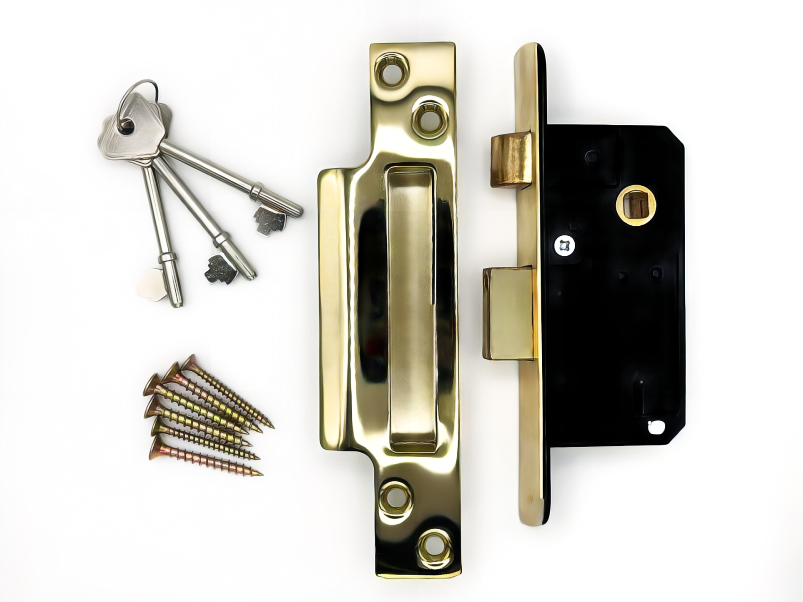 Polished Brass Narrow 5512 5 Lever Sashlock Pristine Components Ltd